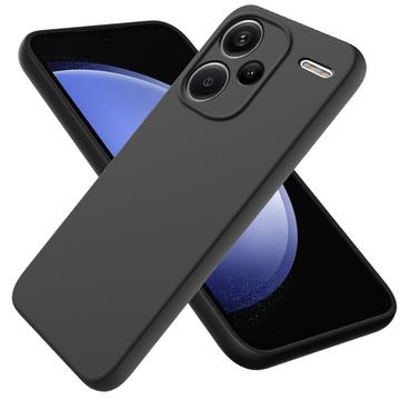 Xiaomi Redmi Note 13 Pro+ Liquid Silikone Cover med Strop - Sort