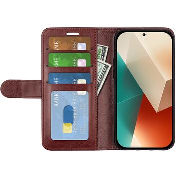 Xiaomi Redmi Note 13 Pung med Magnetisk Lukning - Brun