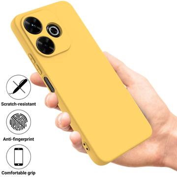 Xiaomi Redmi Note 13R/Redmi 13/Poco M6 4G Liquid Silikone Cover med Strop - Gul