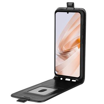 Xiaomi Redmi Note 13R/Redmi 13/Poco M6 4G Vertikal Flip Taske med Kortholder - Sort