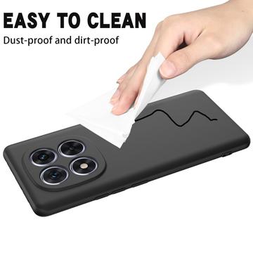 Xiaomi Redmi Note 14 Pro 5G, Poco X7 Flydende silikone cover med håndrem - sort