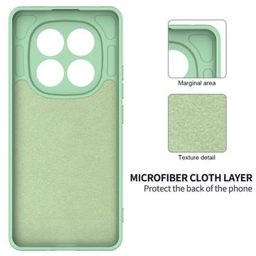 Xiaomi Redmi Note 14 Pro 5G/Poco X7 Flydende silikone cover med håndrem - Grøn