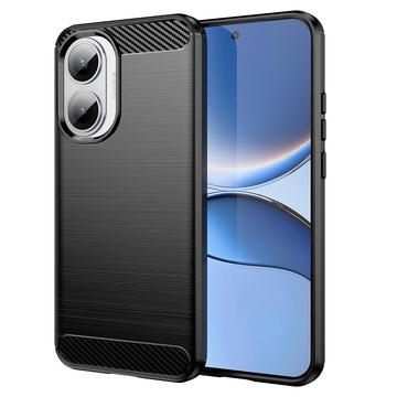 Xiaomi Redmi Turbo 4 Pro Børstet TPU Cover - Karbonfiber - Sort