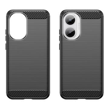 Xiaomi Redmi Turbo 4 Pro Børstet TPU Cover - Karbonfiber - Sort