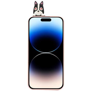 3D Cartoon iPhone 14 Pro Max TPU Cover - Hund