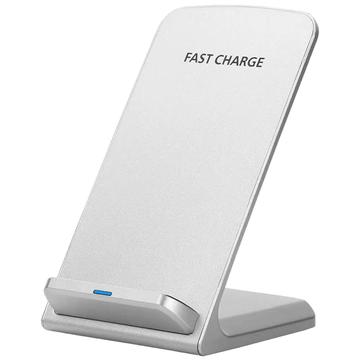 Z2 15W trådløs oplader til hurtig opladning af mobiltelefoner Vuggestativ til iPhone Samsung Huawei Xiaomi - hvid