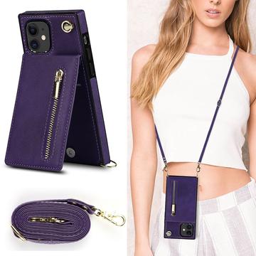 Mobilpung / Taske Cover med Snor til iPhone 11 - Lilla