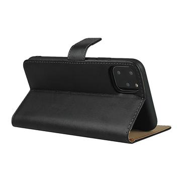 iPhone 11 Læder Pung med Stativ - Sort
