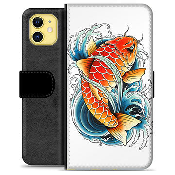 iPhone 11 Premium Flip Cover med Pung - Koifisk