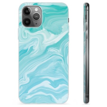 iPhone 11 Pro Max TPU Cover - Blå Marmor
