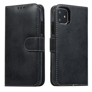 iPhone 11 Vintage 2-i-1 Etui M. Aftageligt Cover - sort