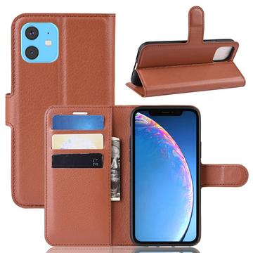 iPhone 11 Pung Taske med Magnetisk Lukning - Brun