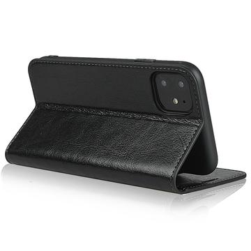 iPhone 11 Læderpung med Stativ - Sort