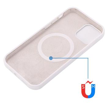 iPhone 12/12 Pro Liquid Silikone Cover - MagSafe Kompatibel - Hvid