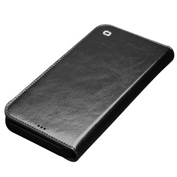 Qialino Classic iPhone 12/12 Pro Læderpung - Sort