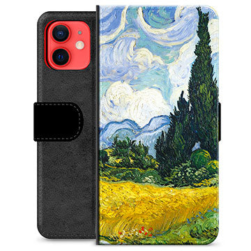 iPhone 12 mini Premium Flip Cover med Pung - Cypres Træer