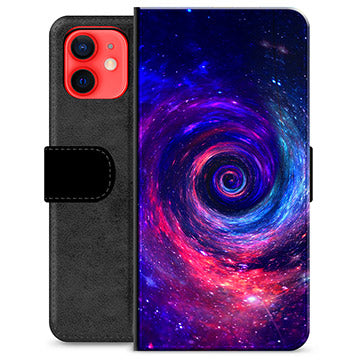 iPhone 12 mini Premium Flip Cover med Pung - Galakse