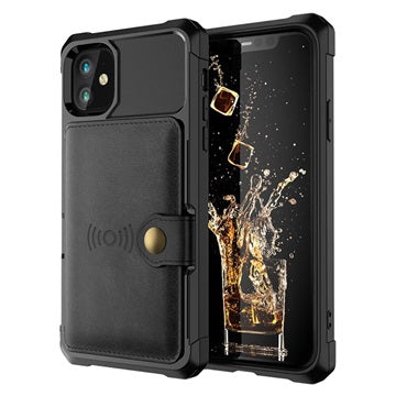 iPhone 12 Mini TPU Cover med Kortholder - Sort