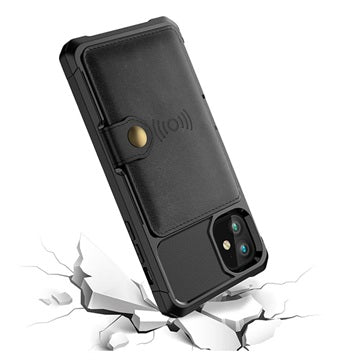 iPhone 12 Mini TPU Cover med Kortholder - Sort