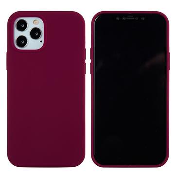 iPhone 12 Pro Max Liquid Silicone Cover - Mørk lilla