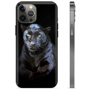 iPhone 12 Pro Max TPU Cover - Sort Panter