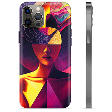 iPhone 12 Pro Max TPU Cover - Kubistisk Portræt