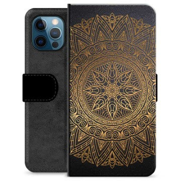 iPhone 12 Pro Premium Flip Cover med Pung - Mandala