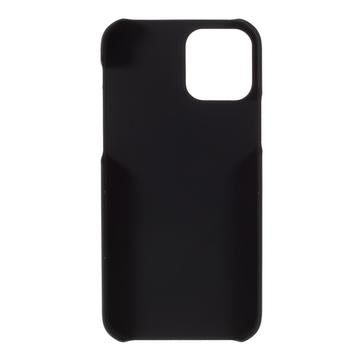 iPhone 12 Gummibelagt Plastik Cover - Sort