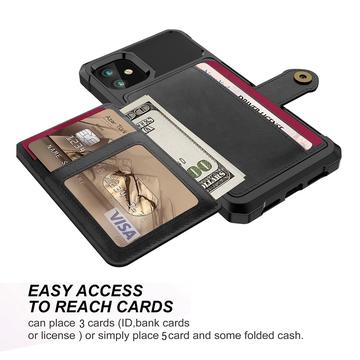 iPhone 12/12 Pro TPU Cover med Kortholder - Sort