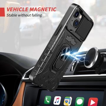 iPhone 13 Craftsman-cover med skærmbeskyttelse i hærdet glas - sort