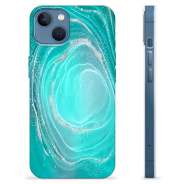iPhone 13 TPU Cover - Turkis Swirl