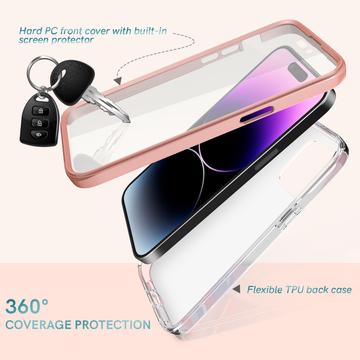 iPhone 14 Pro Ahastyle WE13 360 Beskyttelse Hybrid Cover - Pastel marmor