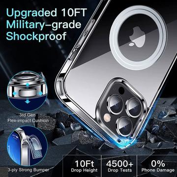 iPhone 14 Pro Hybrid Cover - MagSafe Kompatibel - Gennemsigtig