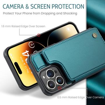 iPhone 14 Pro Max Caseme C22-etui RFID-kortpung - Grøn