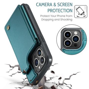 iPhone 14 Pro Max Caseme C22-etui RFID-kortpung - Grøn