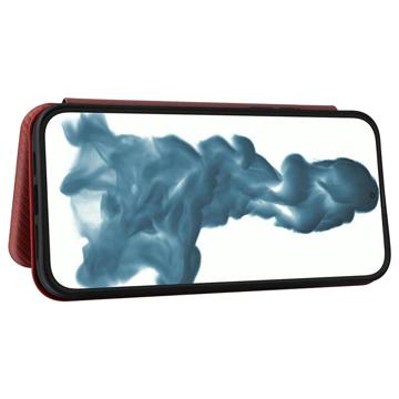 iPhone 14 Pro Max Flip Cover - Karbonfiber - Orange