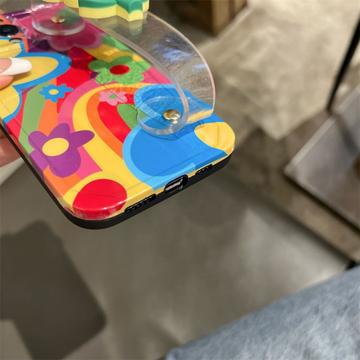 iPhone 14 Pro Max TPU Cover med Blomst og Armbånd - Farverigt