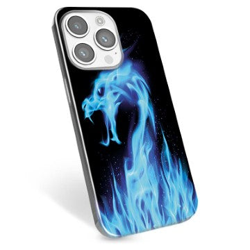 iPhone 14 Pro TPU Cover - Blå Ild Drage