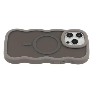 iPhone 14 Pro Bølgekant magnetisk hybrid cover - grå