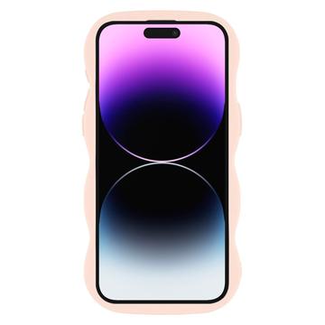 iPhone 14 Pro Bølgekant magnetisk hybrid cover - pink