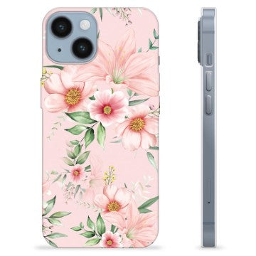 iPhone 14 TPU Cover - Vandfarveblomster