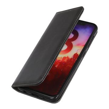 iPhone 14 Læderpung med Stativ - Sort