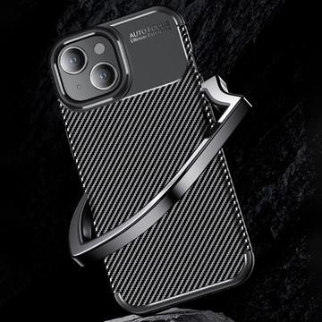 iPhone 15 Beetle Karbonfiber TPU Cover - Sort