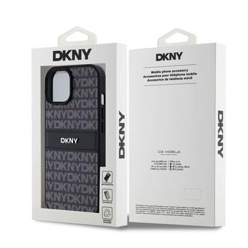 iPhone 15 DKNY Repeat Pattern Tonal Stripe Cover - Sort