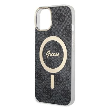 iPhone 15 Guess IML 4G Cover - MagSafe-kompatibel - sort