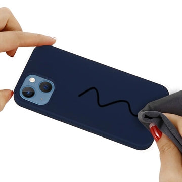 iPhone 15 Liquid Silicone Cover - Mørkeblå