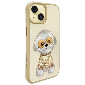 iPhone 15 Nimmy Friends Glasses Cool Hund Cover - Kaki