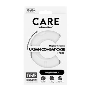 iPhone 15 PanzerGlass Care Urban Combat Cover - MagSafe-kompatibel - Hvid