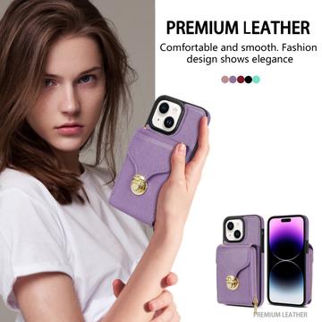 iPhone 15 Plus Alt-i-et cover med pung og rem - Lilla