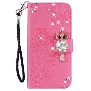 iPhone 15 Plus Ugle Rhinsten Pung - Hot Pink
